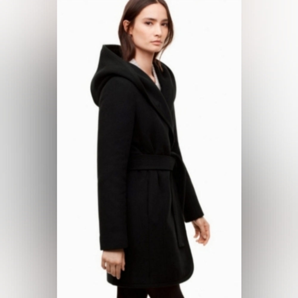 hooded wool coat - Picture 7 of 8